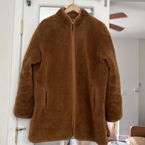 J.Crew Sherpa / teddy coat, caramel (M)